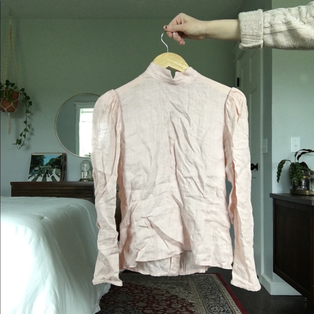 Vintage Linen Cloak of many Colors Blouse